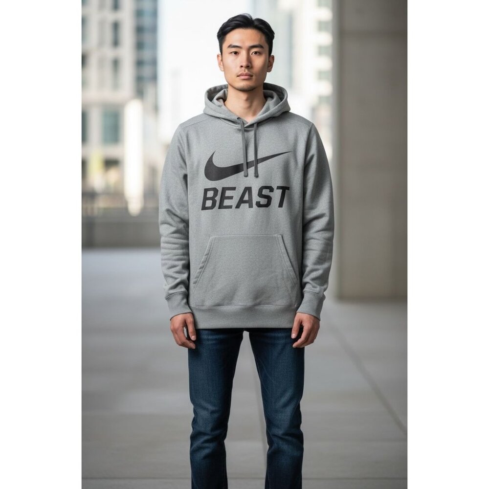 Nike Hoodie Center Swoosh BEAST Therma Fit Pullover Sweatshirt Mens Size S